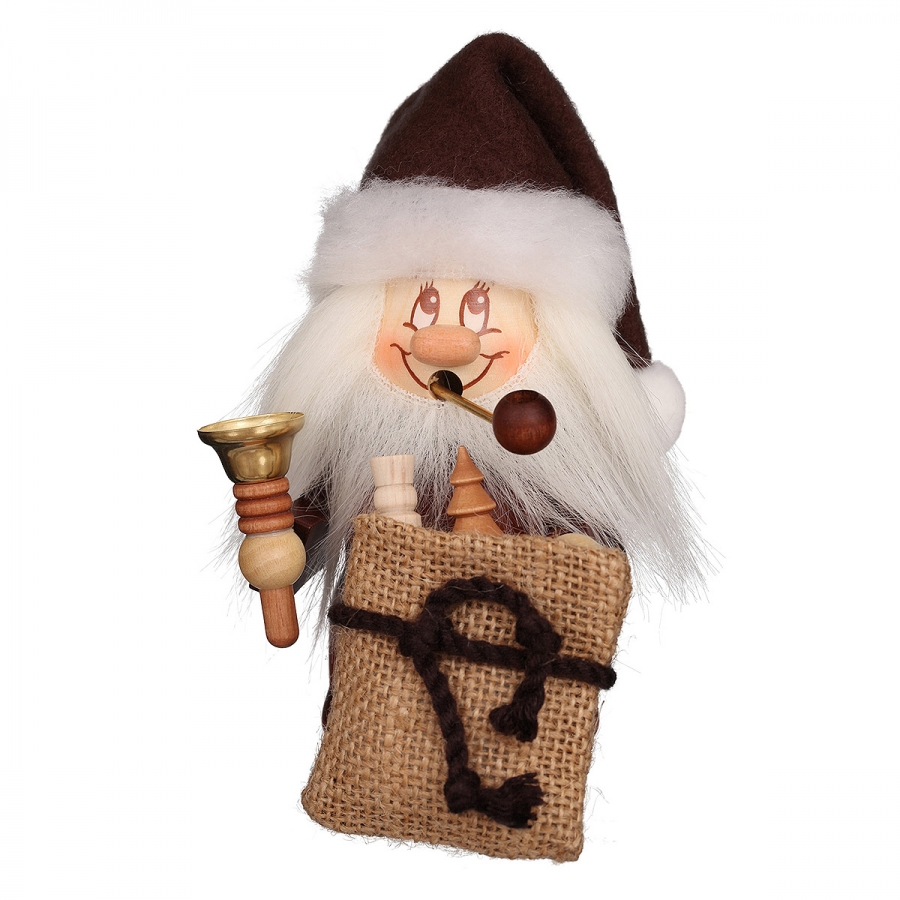 Räuchermann Miniwichtel Weihnachtsmann mit Glocke 