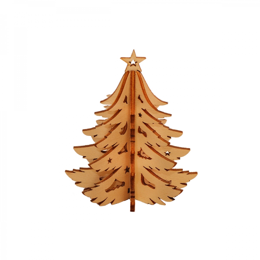 Bastelset Weihnachtsbaum Stecksatz aus Holz natur 