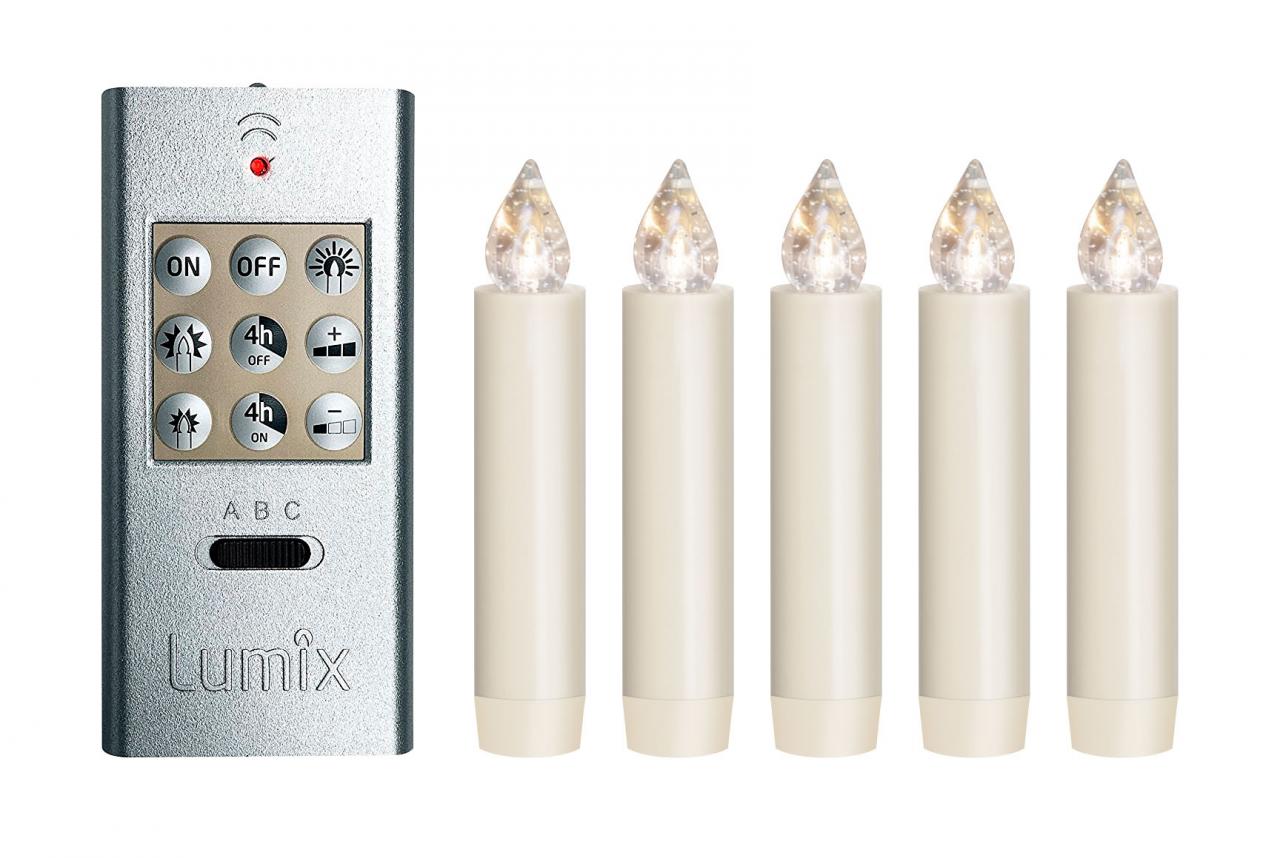Schenk Holzkunst | Lumix Classic Mini SL 5 LED Kerzen mit Fernbedinung |  Holzkunst online kaufen