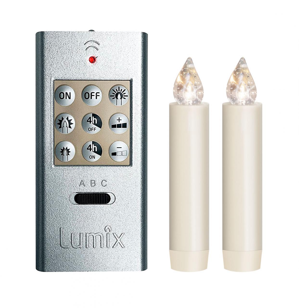 Schenk Holzkunst | Lumix Classic Mini SL 2 LED Kerzen mit Fernbedinung |  Holzkunst online kaufen
